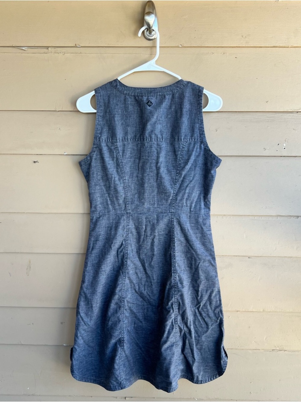 Prana Women's Reanne Hemp Blend Grey Sleeveless Button Front Dress Size Small - Picture 8 of 8